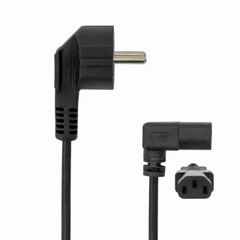 SBOX Cabo de alimentação para PC Schuko para IEC C13 2m Preto