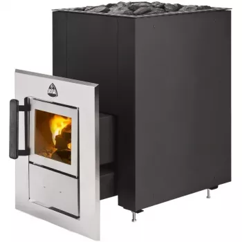 Narvi sauna Kota Kuru 14 ST a lenha 14 kW preto grafite