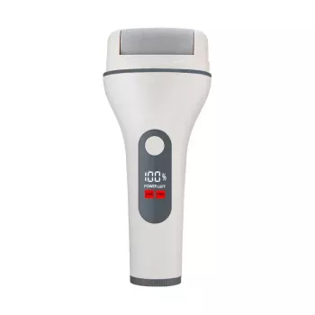 Ray Battler RB 0018 Removedor de calos - Lima elétrica recarregável para os pés com 3 cabeças de rolo, IPX7 à prova de água, uso a seco e molhado