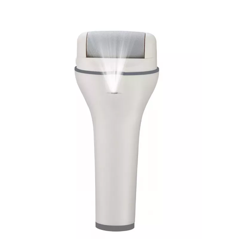 Ray Battler RB 0018 Removedor de calos - Lima elétrica recarregável para os pés com 3 cabeças de rolo, IPX7 à prova de água, uso a seco e molhado