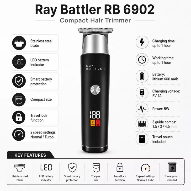 Ray Battler RB 6902 Aparador de cabelo