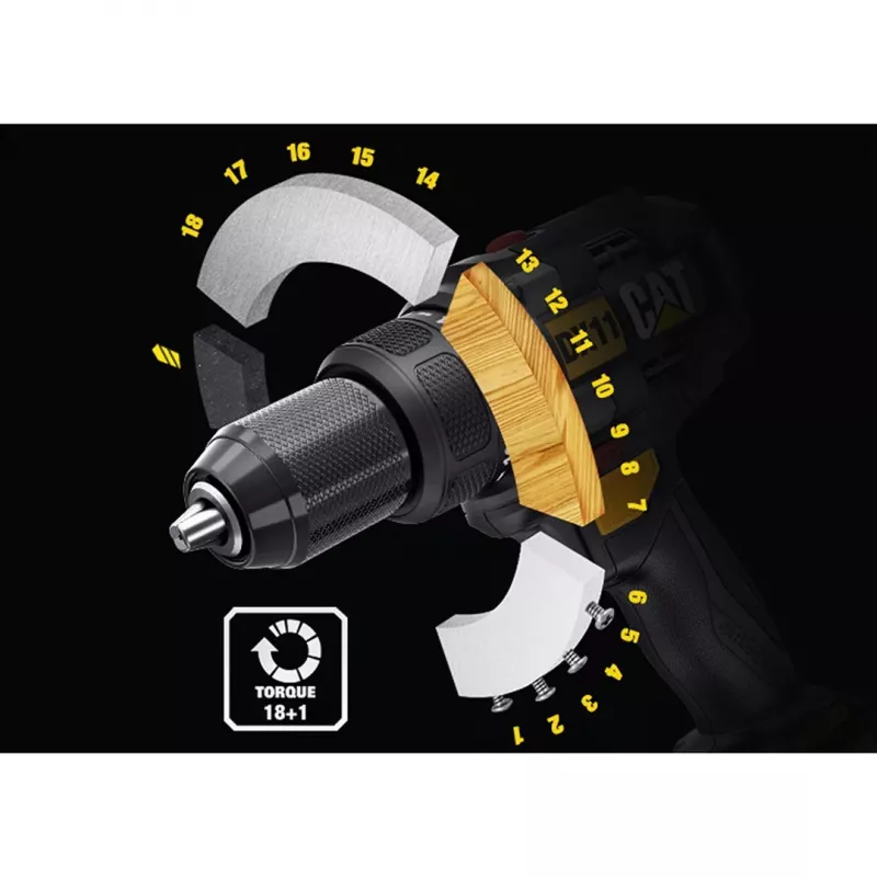 CATERPILLAR Aparafusadora com Bateria DX11 18V 2x2,0Ah Li-Ion