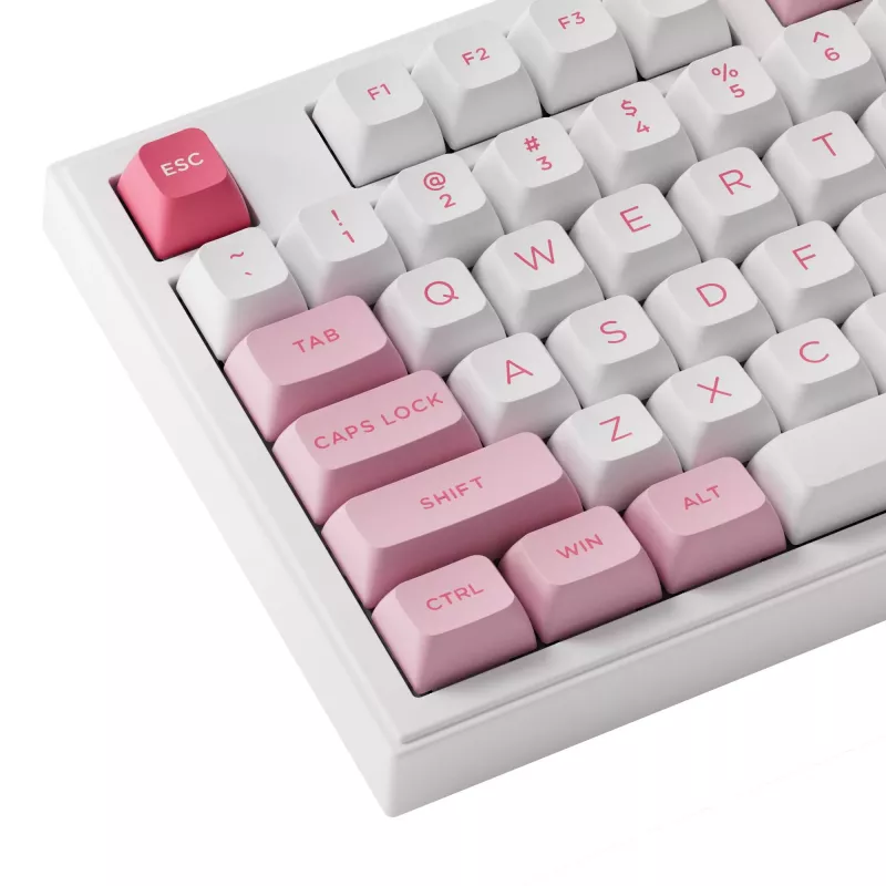 AKKO 5098B Prunus Lannesiana Teclado Mecânico, 98 Teclas, Triple-Mode, Hot-Swappable, RGB, Keycaps PBT ASA