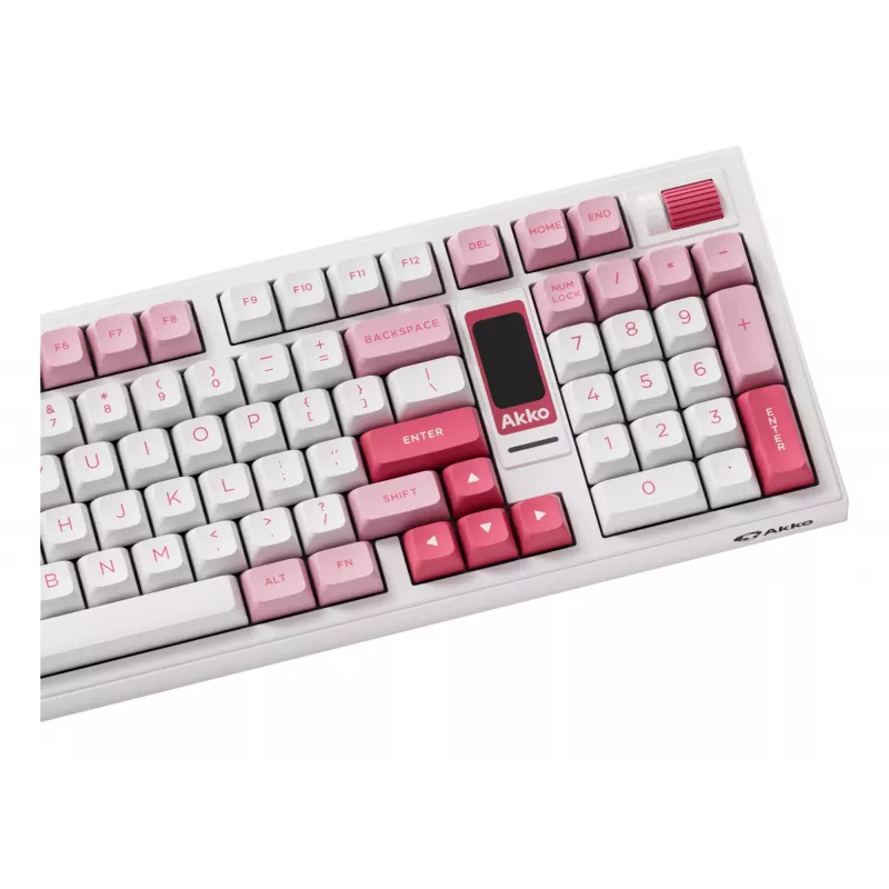 AKKO 5098B Prunus Lannesiana Teclado Mecânico, 98 Teclas, Triple-Mode, Hot-Swappable, RGB, Keycaps PBT ASA