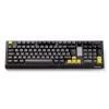 Teclado mecânico AKKO 5098B, 98 teclas, preto e dourado, Hot-Swappable, RGB, Triple Mode (USB-C/2.4GHz/Bluetooth 5.0), switches lineares Akko CS Jelly White, keycaps PBT ASA, 3000mAh