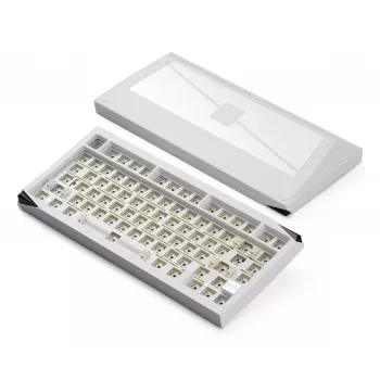 AKKO DIY Barebone Mechanical Keyboard Kit 75% 82-Key Triple Mode Hot-Swappable Gasket Mount Branco
