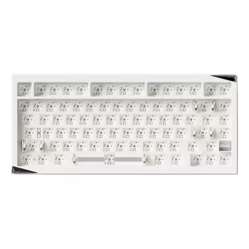 AKKO DIY Barebone Mechanical Keyboard Kit 75% 82-Key Triple Mode Hot-Swappable Gasket Mount Branco