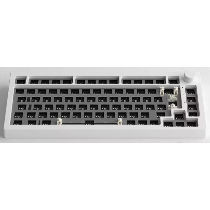 AKKO DIY Barebone Keyboard Kit 75% Branco Tri-Mode Hot-Swappable