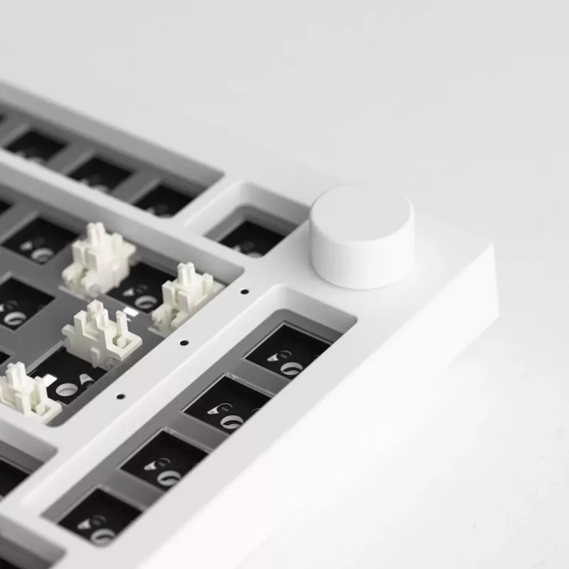 AKKO DIY Barebone Keyboard Kit 75% Branco Tri-Mode Hot-Swappable