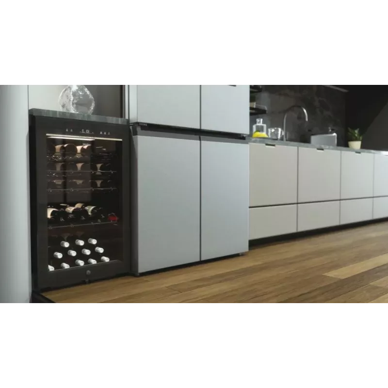 Haier HWS49GAE Wine Bank 50 Série 3 Garrafeira com compressor de instalação livre preto 49 garrafas