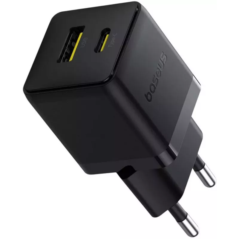 Carregador Baseus Palm 30W USB-C USB-A Preto