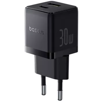 Carregador Baseus Palm 30W USB-C USB-A Preto