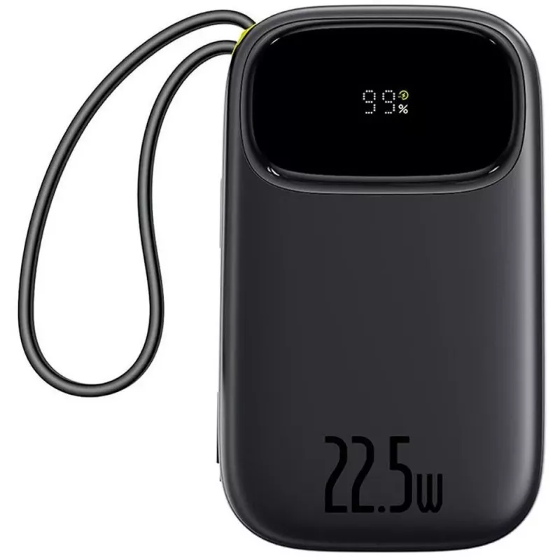 Baseus EnerFill FC31 20000 mAh 22,5W USB-C + Lightning Power Bank preto