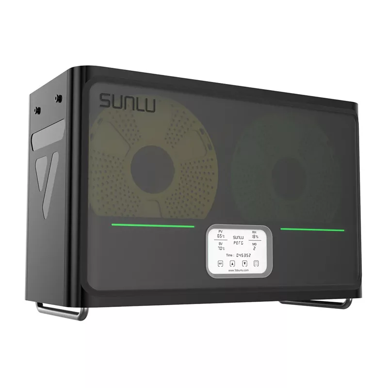 Secador de filamento Sunlu S4 2 bobinas aquecimento PTC 360° 35-70°C ecrã tátil LCD