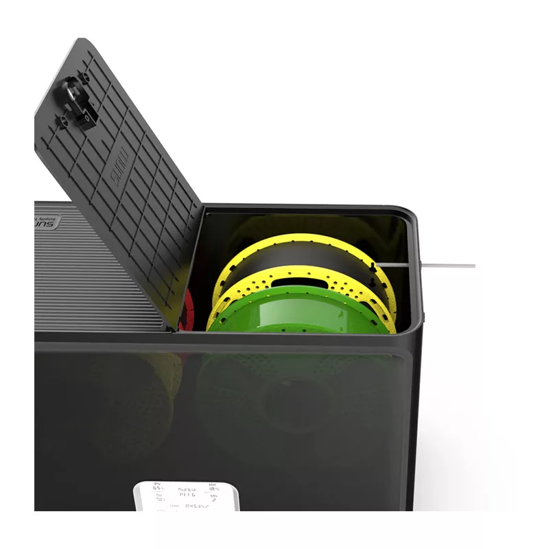 Secador de filamento Sunlu S4 2 bobinas aquecimento PTC 360° 35-70°C ecrã tátil LCD