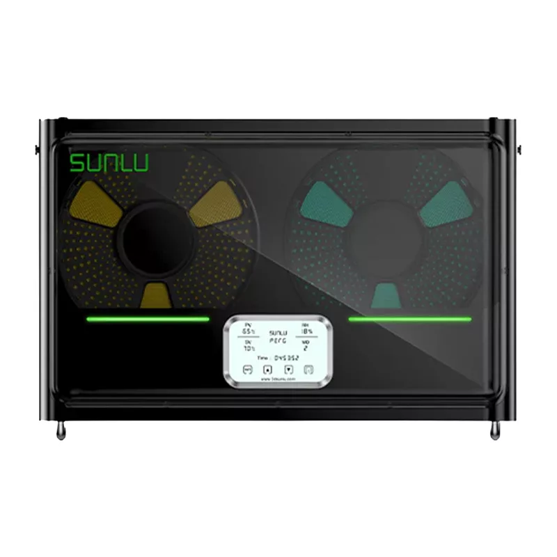 Secador de filamento Sunlu S4 2 bobinas aquecimento PTC 360° 35-70°C ecrã tátil LCD