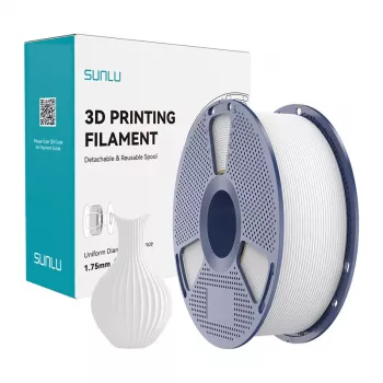 Filamento SUNLU PLA Classic branco 1,75 mm 1KG