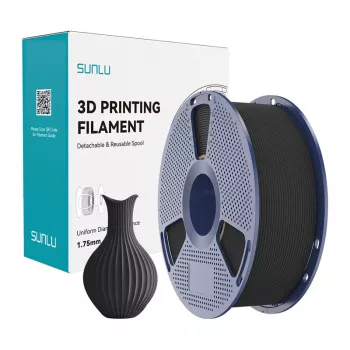Filamento SUNLU PLA Classic preto 1,75 mm 1KG