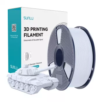 Filamento SUNLU PLA+ High-Speed branco 1,75 mm 1 kg