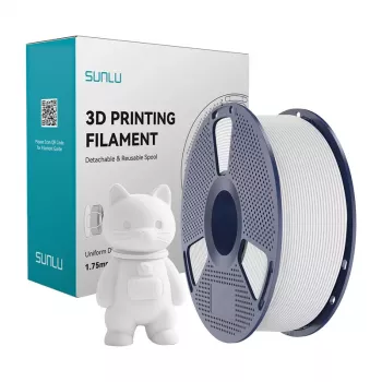 Filamento SUNLU PLA Matte (branco) 1,75 mm 1 kg