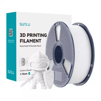 Filamento SUNLU PLA+ 1,75 mm branco 1 kg