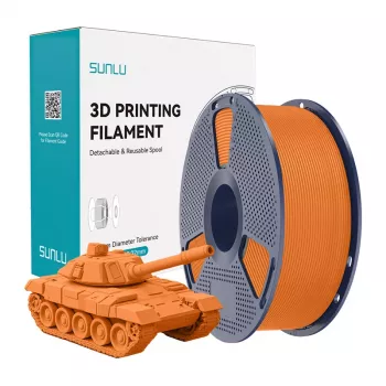 Filamento SUNLU PLA+ High-Speed laranja 1,75 mm 1 kg