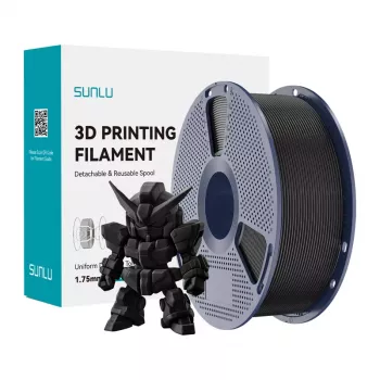 Filamento SUNLU PLA+ 2.0 (preto) 1,75 mm 1 kg