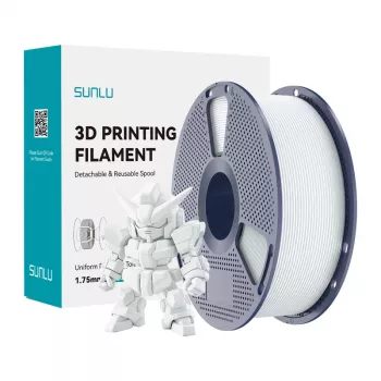 Filamento SUNLU PLA+ 2.0 1,75 mm branco cerâmica 1 kg