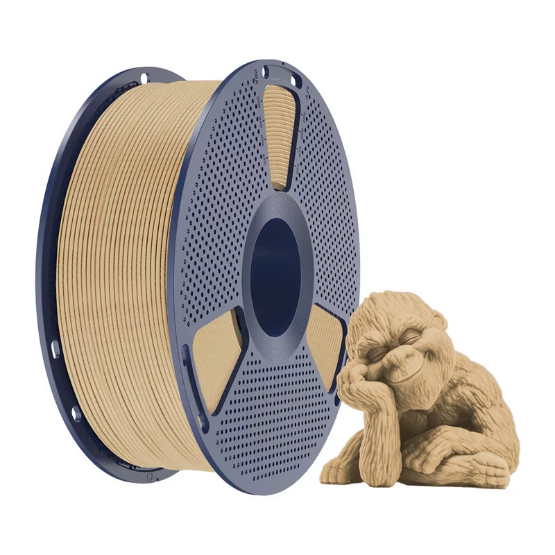 Filamento SUNLU Wood Map PLA+Wood compósito 1,75 mm 1 kg madeira natural