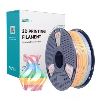 Filamento SUNLU PLA+ Silk Rainbow 1,75 mm 1 kg