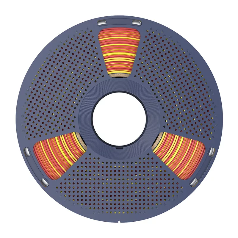 Filamento SUNLU PLA+ Silk Dual Color 1,75 mm 1 kg vermelho e dourado