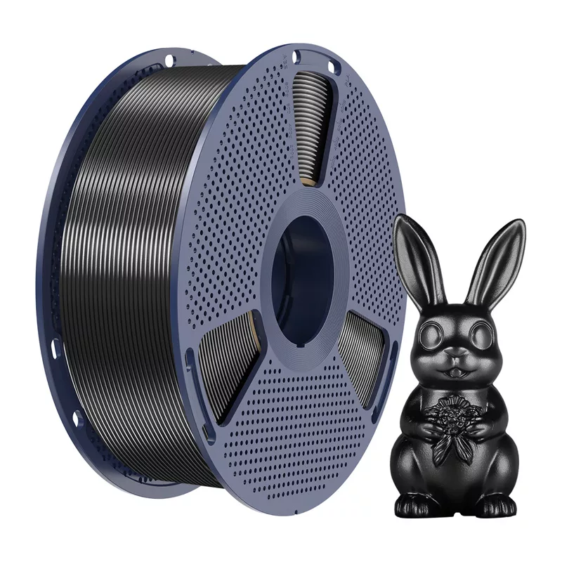 Filamento SUNLU PLA+ Silk 1,75 mm preto 1 kg