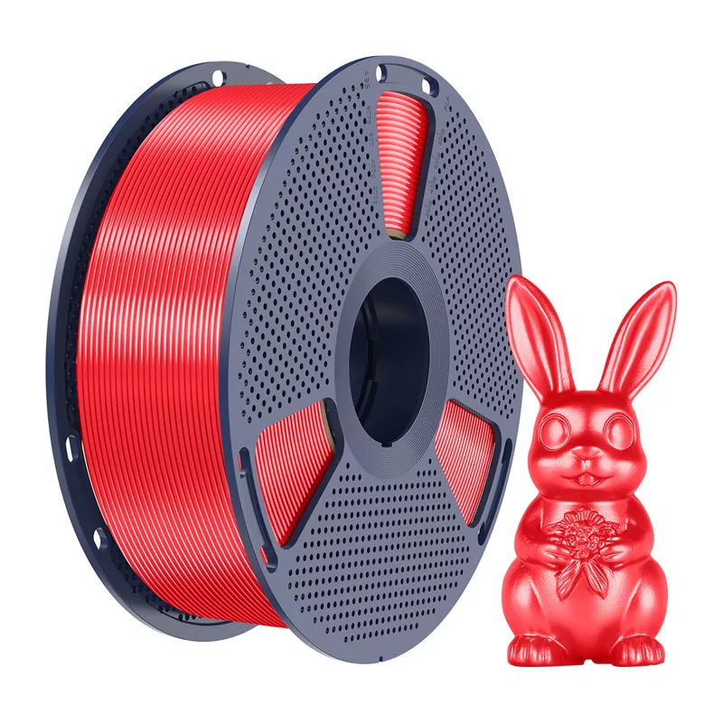 Filamento SUNLU PLA+ Silk 1,75 mm vermelho 1 kg