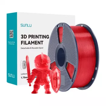Filamento SUNLU PLA+ (Transparent Red) 1,75 mm 1 kg