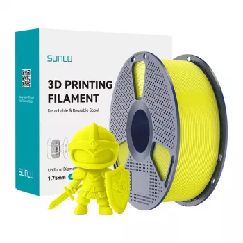 Filamento SUNLU PLA+ 1,75 mm amarelo 1 kg