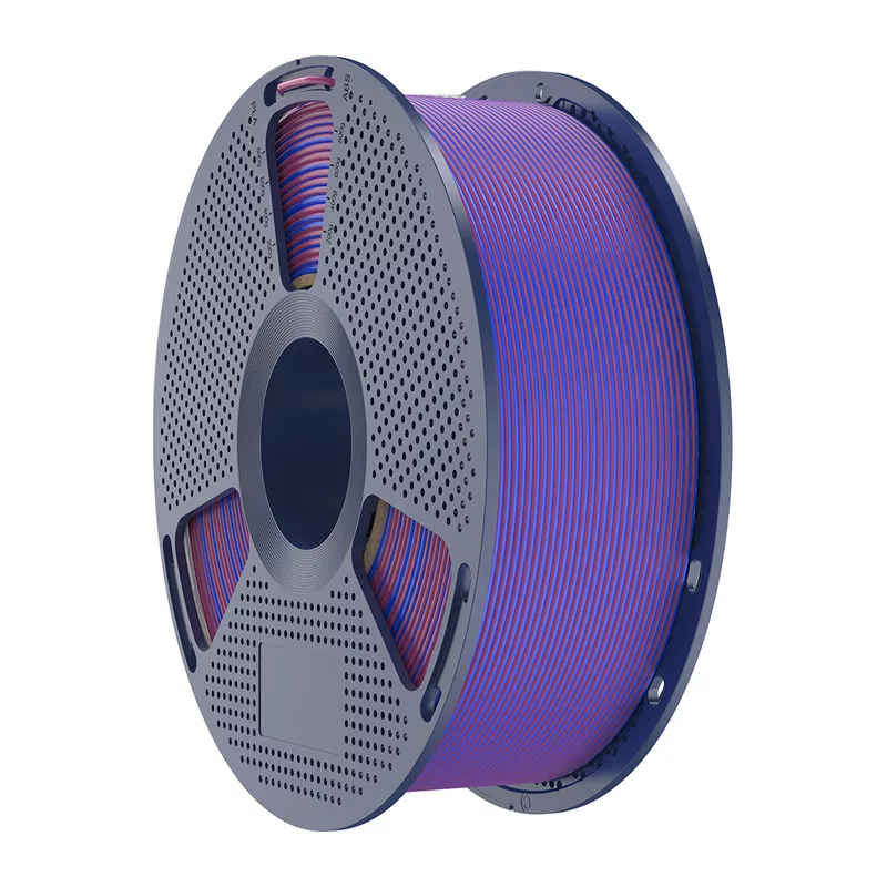 Filamento SUNLU PLA+ Silk Dual Color vermelho e azul 1,75 mm 1 kg