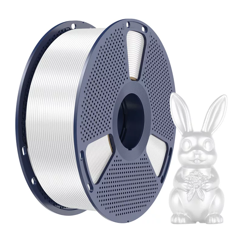 Filamento SUNLU PLA+ Silk 1,75 mm branco 1 kg