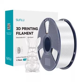 Filamento SUNLU PLA+ Silk 1,75 mm branco 1 kg