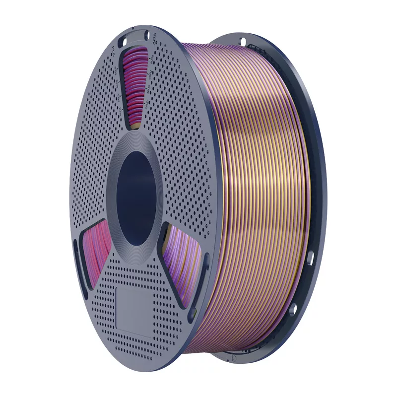Filamento SUNLU PLA+ Silk Forth-Color 1,75 mm azul-roxo-vermelho-dourado 1 kg