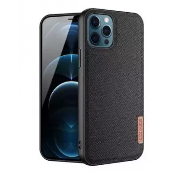 Capa Dux Ducis Fino para Apple iPhone 12 Pro Max, material nylon, preto