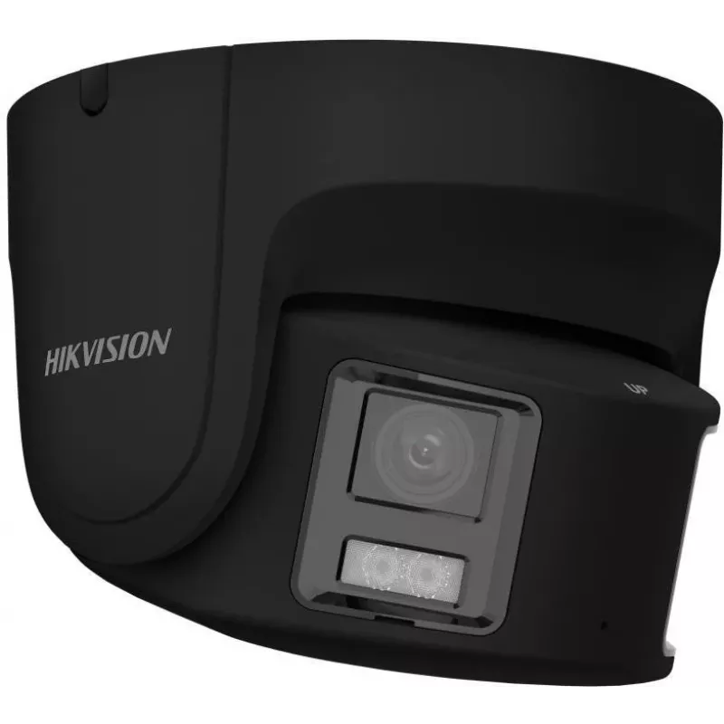 Hikvision DS-2CD2387G2P-LSU/SL(4mm)(C)/BLACK Câmara IP turret AcuSense 8MP com luz branca, luz de flash, alarme acústico, microfone/altifalante integrados, PoE