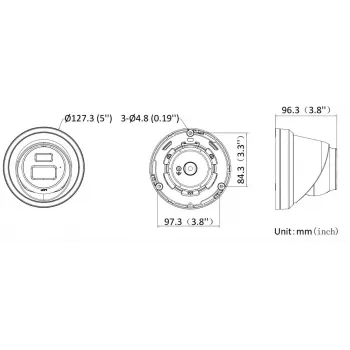 Hikvision DS-2CD23123G2-LIS2UY/SL(2.8mm) Câmara IP 12MP, preta