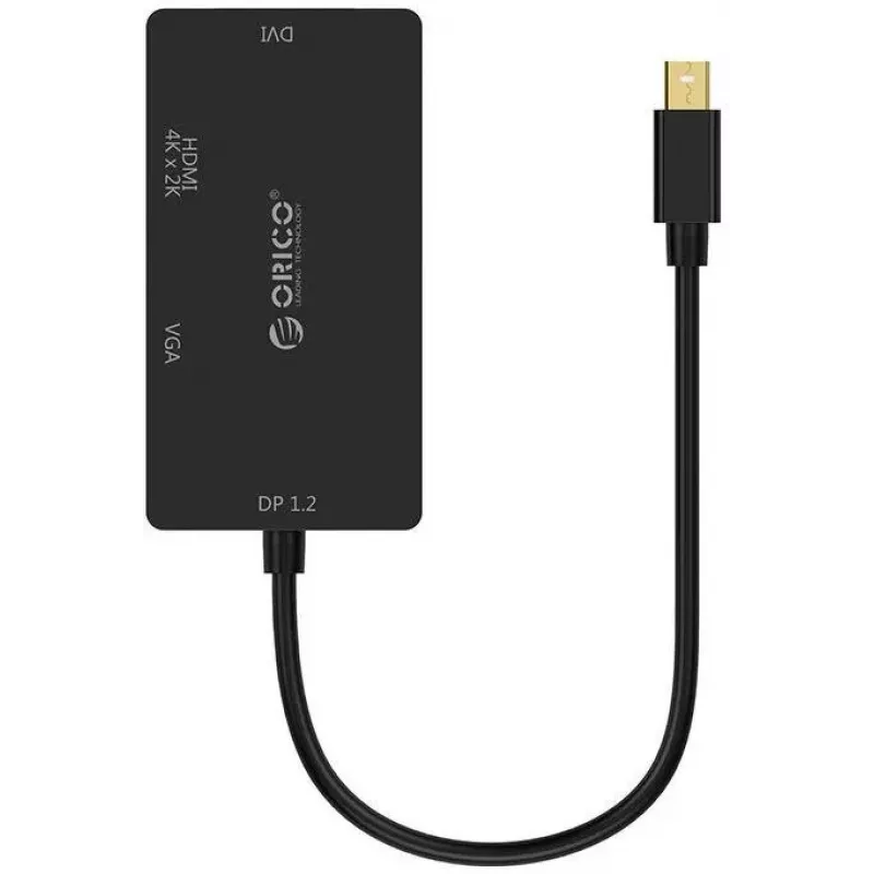 Adaptador ORICO Mini DisplayPort para HDMI, VGA, DVI (preto)