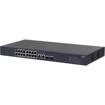 Switch PoE Dahua CS4218-16ET-240 16 portas 10/100 PoE + 2 SFP não gerido 240W
