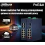 Switch PoE++ industrial não gerido Dahua CHS4110-8ET-110, 8 portas PoE + 2 uplinks Gigabit, 110W, calha DIN