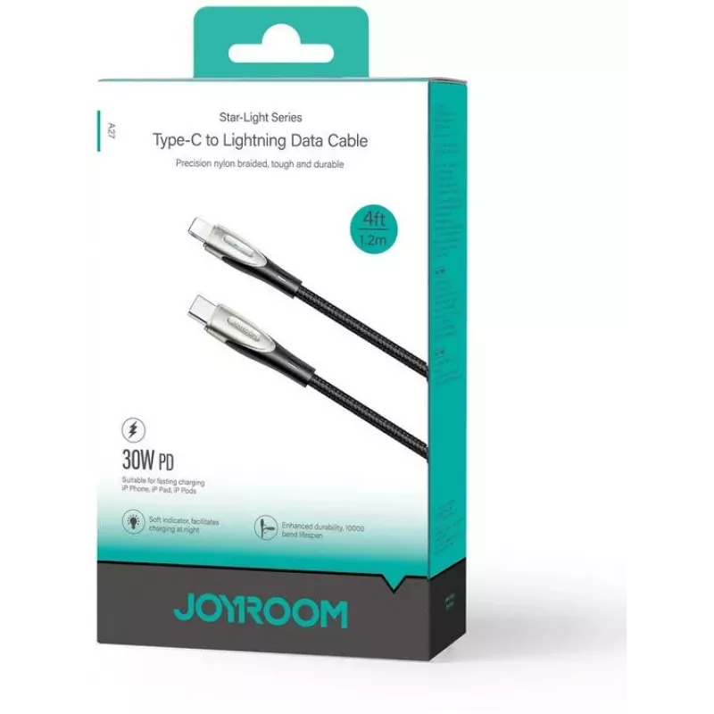 Joyroom Star-Light Series SA27-CL3 Cabo USB-C para Lightning 30W 1,2m Preto