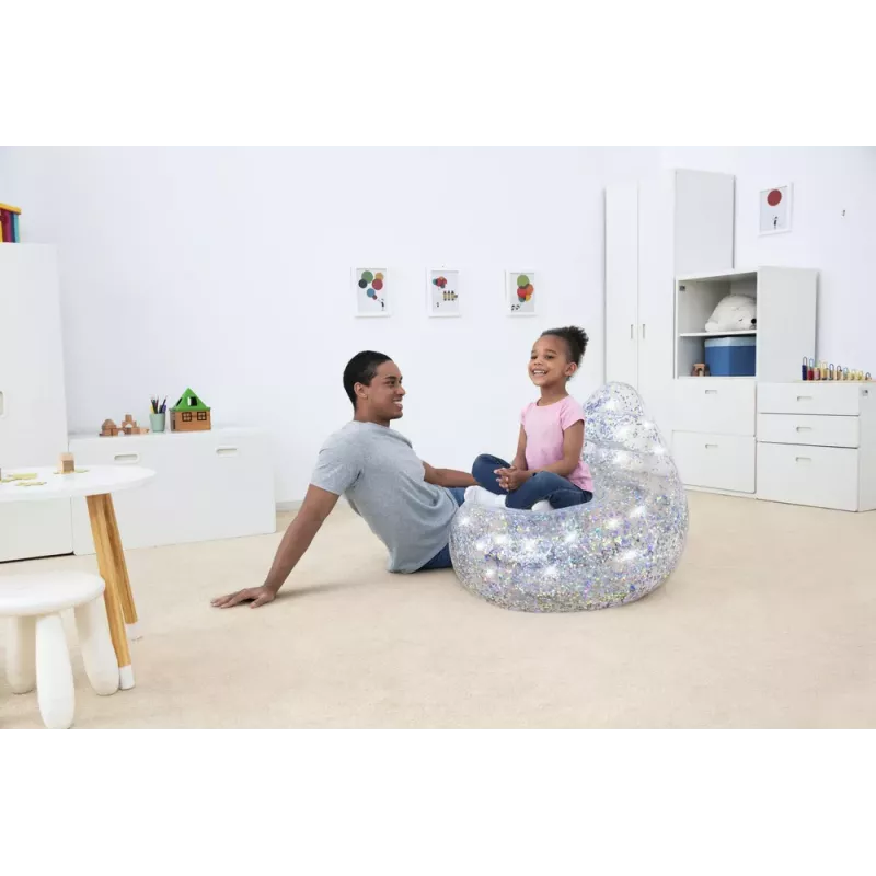 Bestway Poltrona insuflável com glitter 72x72x64 cm