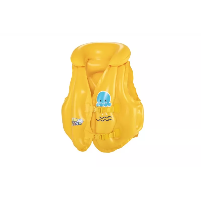 Bestway Colete insuflável para aprender a nadar 51 cm x 46 cm amarelo/laranja