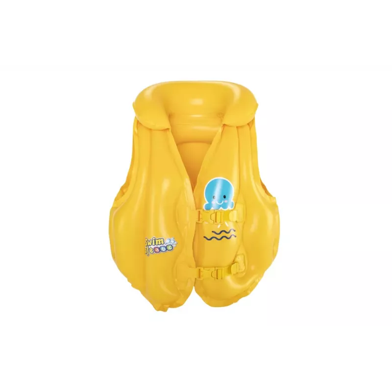 Bestway Colete insuflável para aprender a nadar 51 cm x 46 cm amarelo/laranja