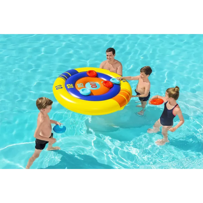 Bestway Jogo insuflável para piscina Arcade Shield com frisbee 140 cm